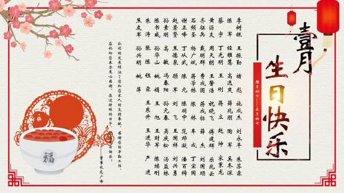 【生日祝福】恭祝1月生日的員工生日快樂！