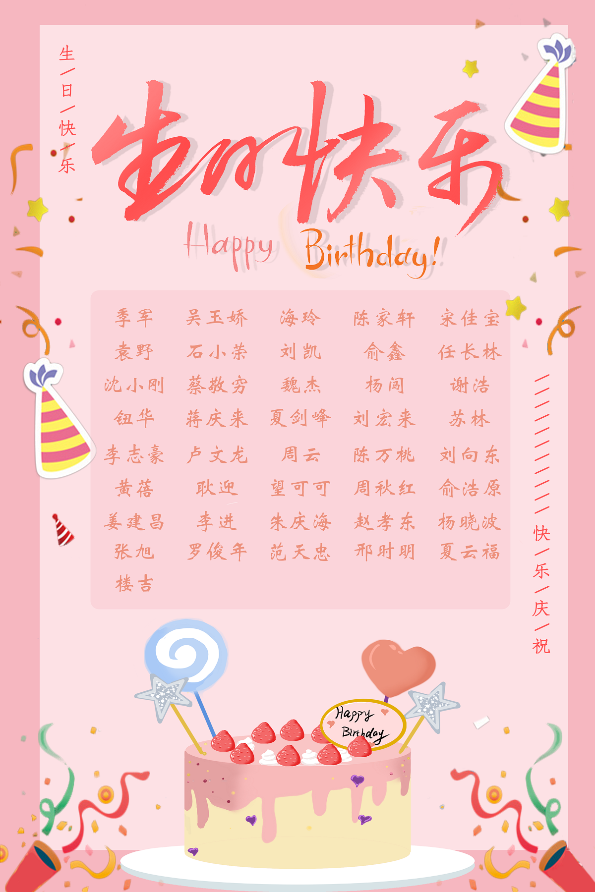 【生日祝?！抗ё?月生日的員工生日快樂！